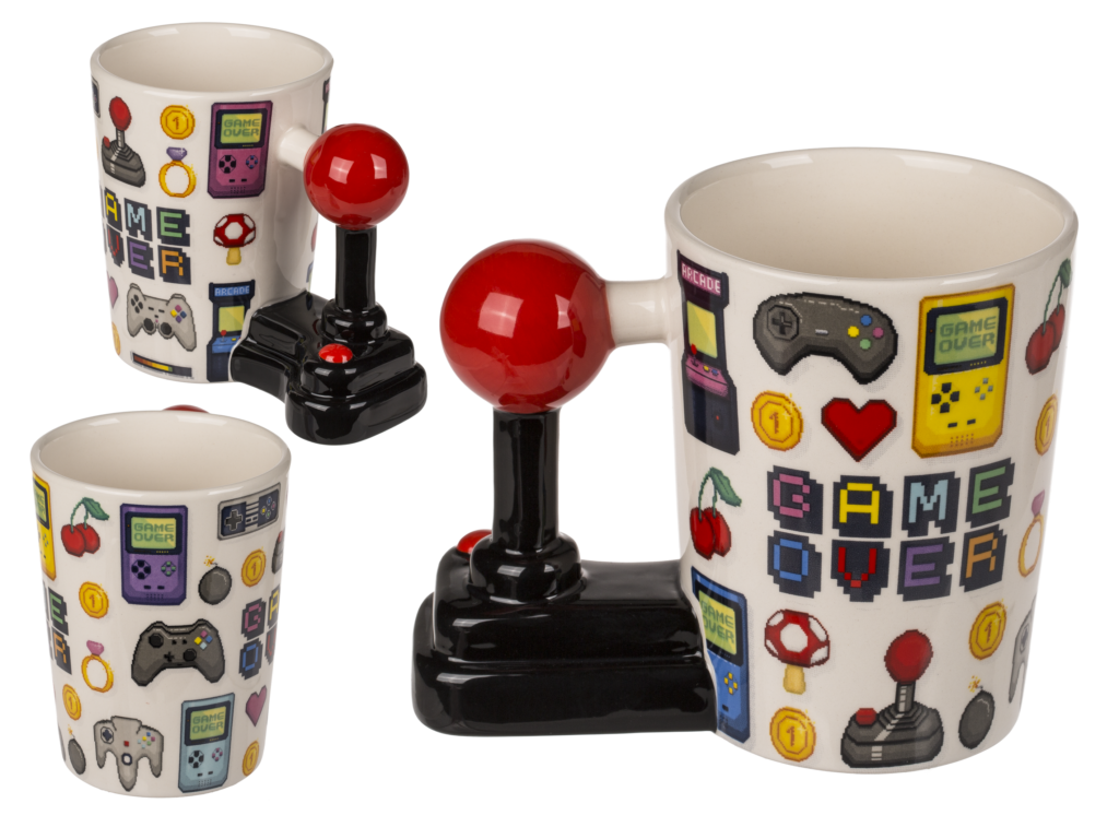 Puckator Controller Mok Game Over, Met 3D-Controller Aan Handvat, 100% Keramiek, Wit