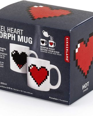 Pixel Heart Morph Mug - Kikkerland