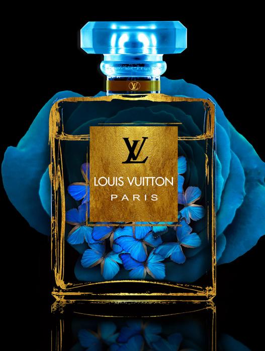 Glasschilderij - Champagne Louis Vuitton - 60x80 cm - Wanddecoratie